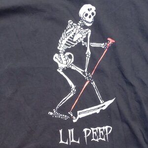 Lil Peep Schemaposse OG Skeleton Grim Reaper T-Shirt Large (L) Official Merch